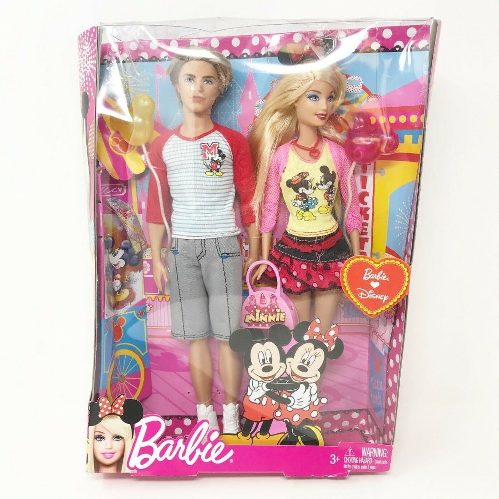 2011 Barbie Loves Disney Brand Barbie and Ken New